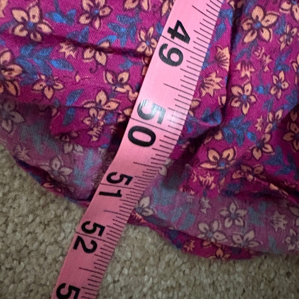 Roller Rabbit Womens Medium Augusta Midi Dress Pink Purple Floral Cottagecore - Picture 6 of 8